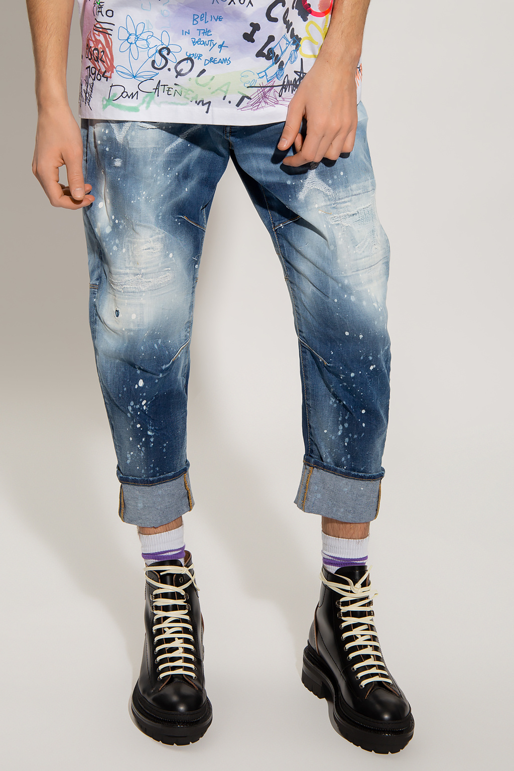 DSQUARED２COMBAT JEANS PAINT JOB WASH DSQUARED2COMBAT JEANS PAINT JOB WASH